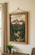 Majestic Mountain & Forest Nature Wooden Wall Art